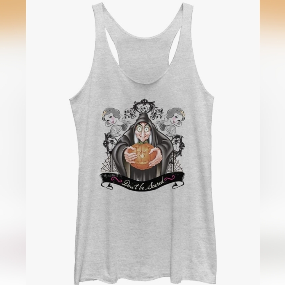 Disney Light Grey Disney Princess Don't Be Scared Racer Back Tank Size XL NWOT